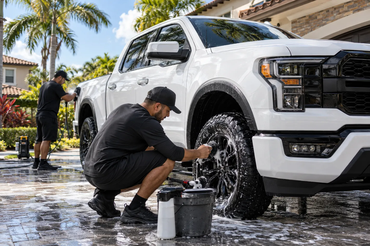 Illustrative Wara design concept: Mobile car detailing in Homestead